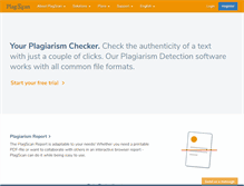 Tablet Screenshot of plagscan.com
